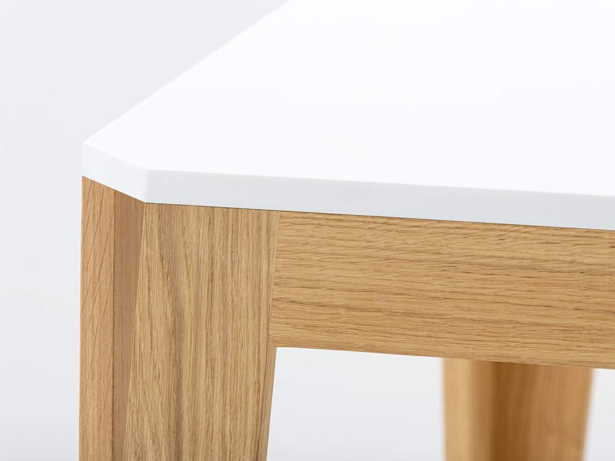 Table MéliMélo en chêne et résine sur mesure - Bois et design made in France