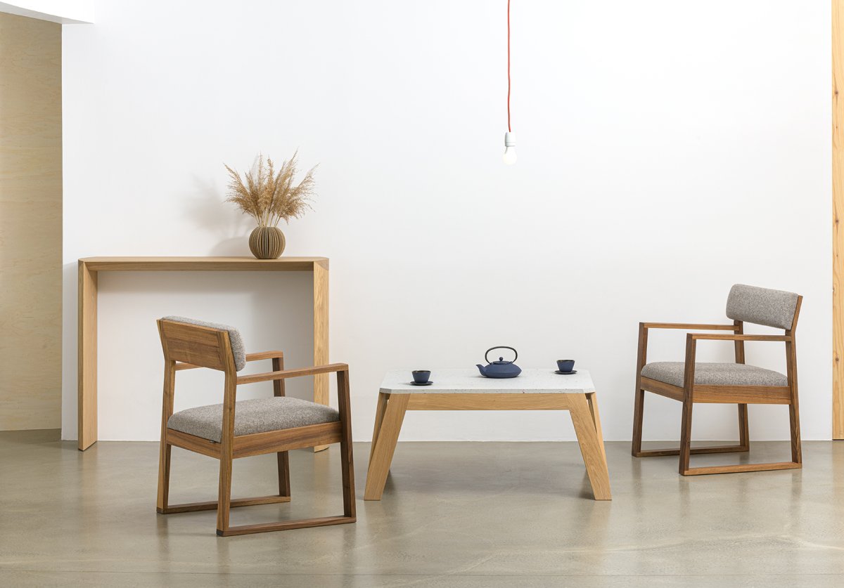 Table basse MéliMélo Le Pavé® en chêne - une collection éco-responsable