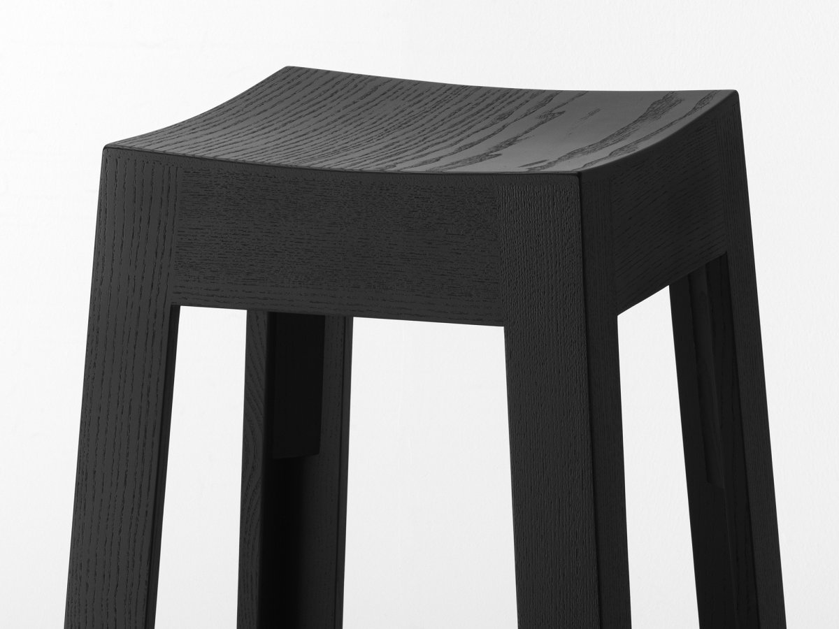Tabouret de bar laqué noir plusieurs coloris au choix - Wak