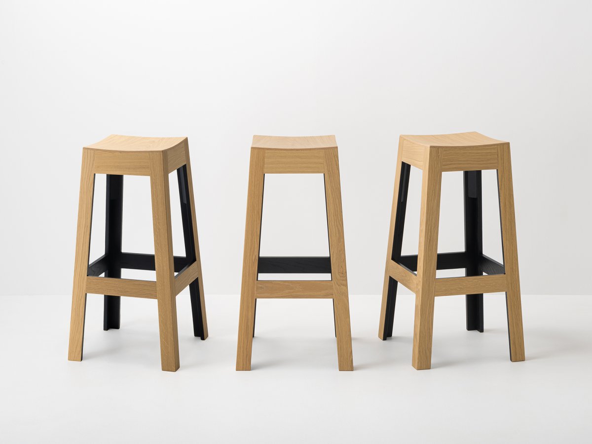 Tabouret laqué intérieur design en bois 100% personnalisable - Wak