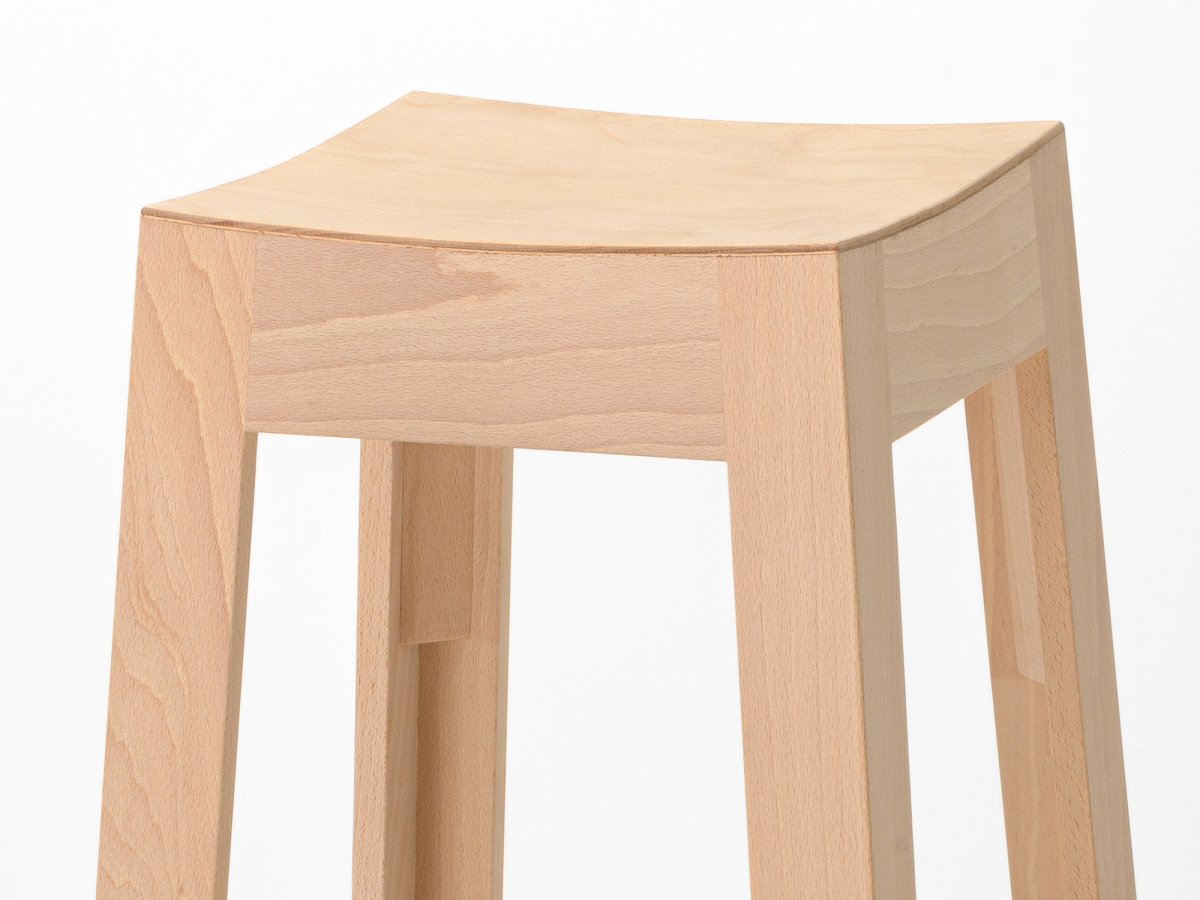 Tabouret en hêtre personnalisable en hauteur d'assise - Wak