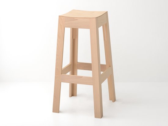 Tabouret haut bois design hêtre made in France