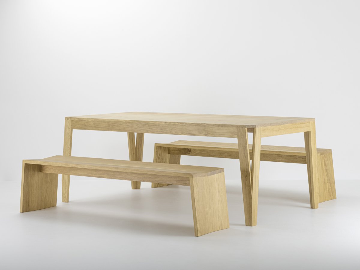 Table et Bancs en Chêne Massif Fabriqué en France - MéliMélo - Pap