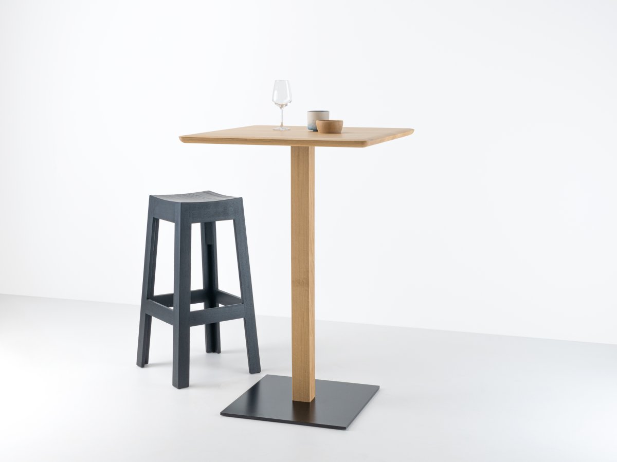 Table de bar carrée fabriquée en France 105 cm – Bistronome