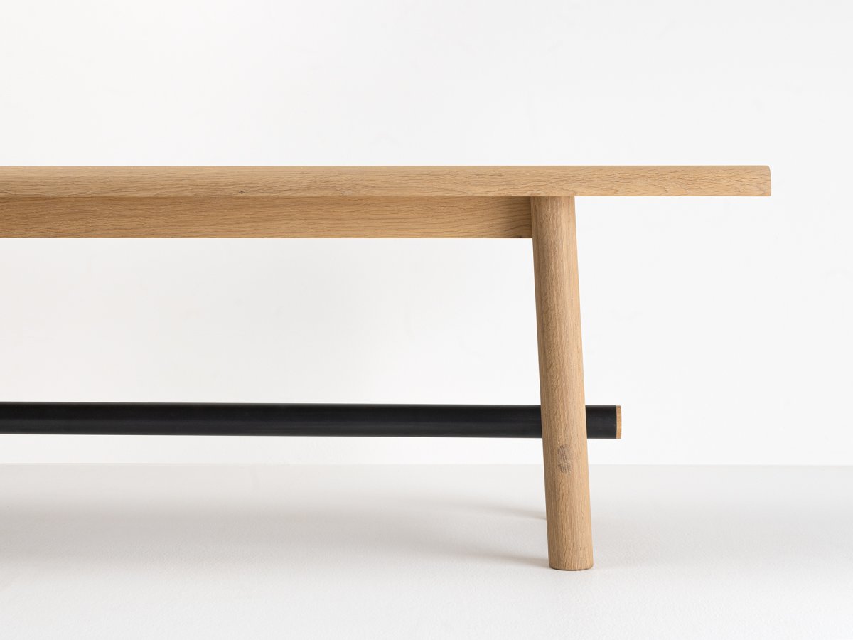Banc contemporain en bois et métal : mobilier français éco-responsable - Ostal