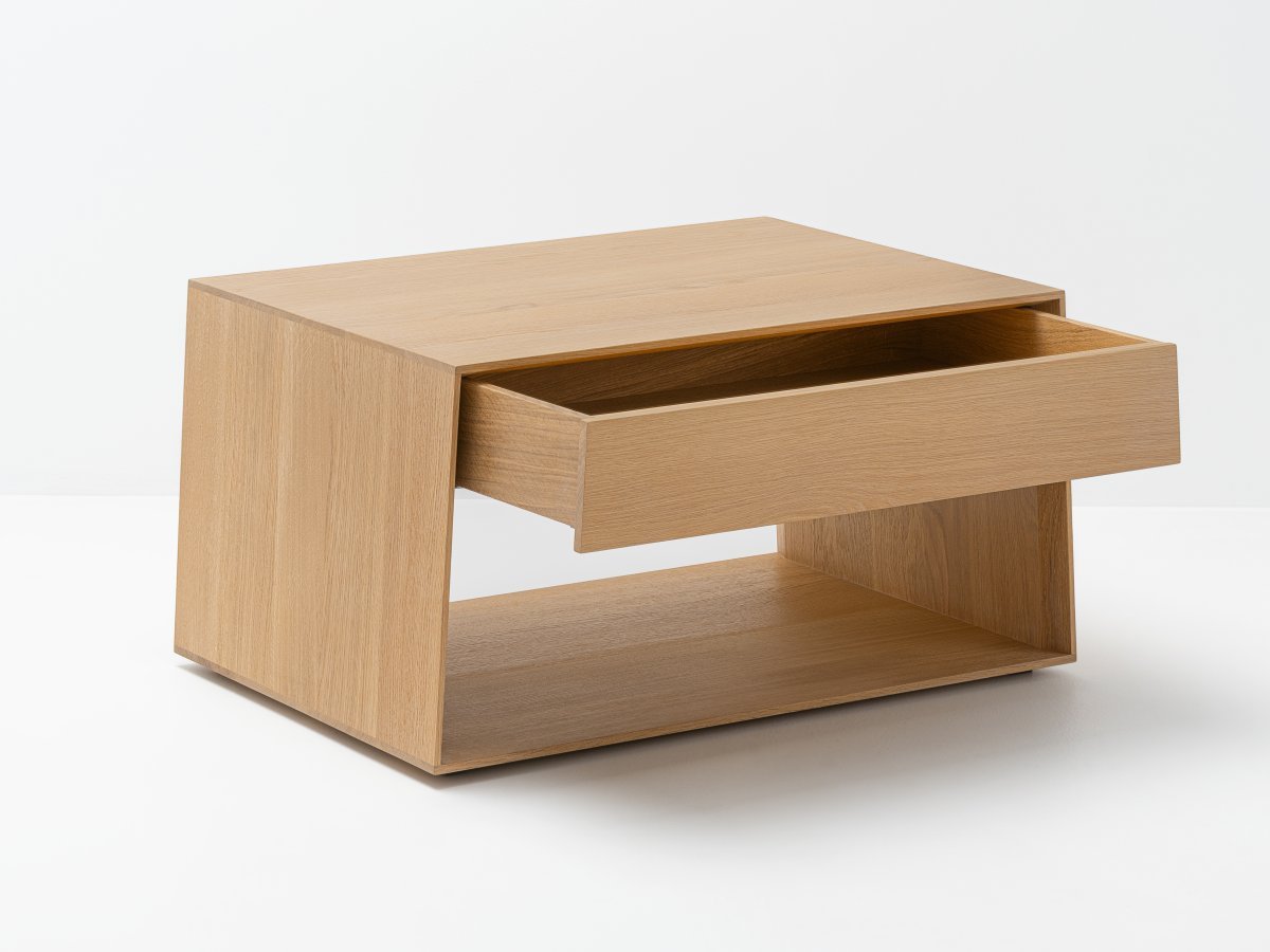 Table d'Appoint en Bois Naturel Chêne Massif - Anouk Grand Modèle l.80 x p.60 x h.45 cm