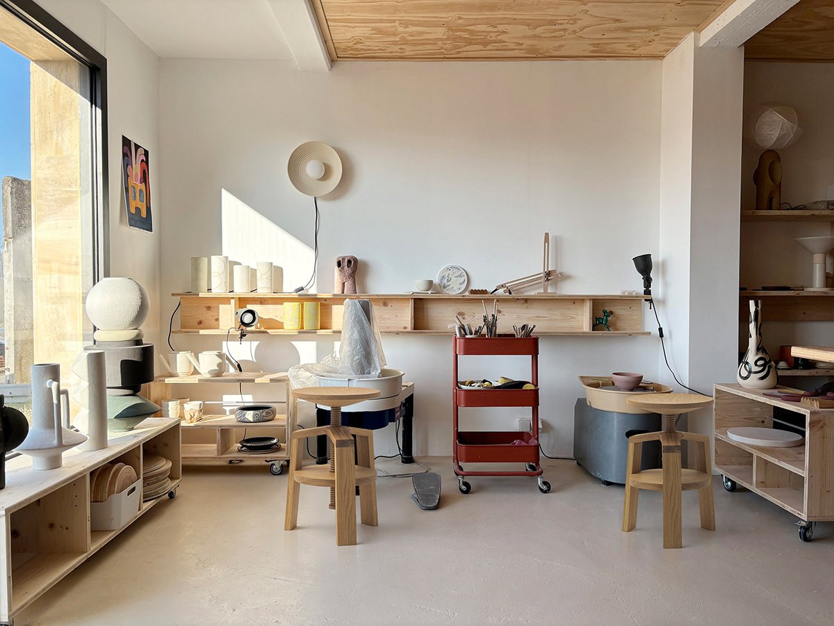 Tabouret pour atelier ajustable – Clock tout en bois massif - Made in France