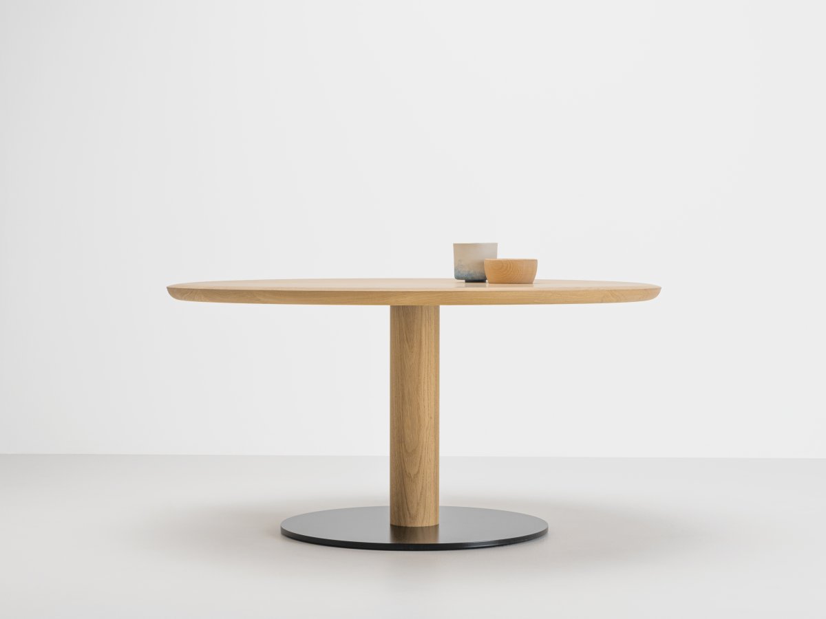 Table basse ronde - plateau diamètre 60 cm en chêne massif