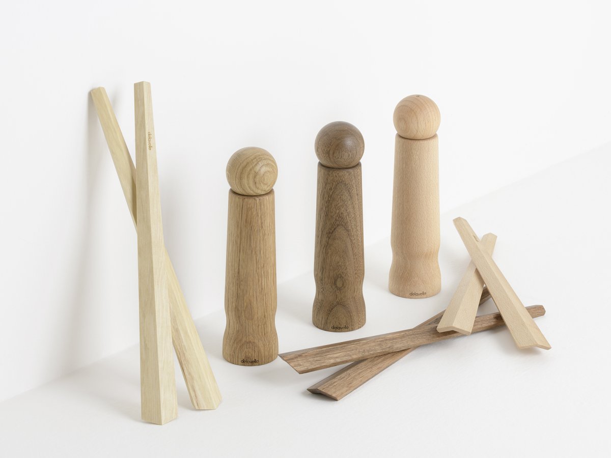 Couverts à salade en bois design en charme
