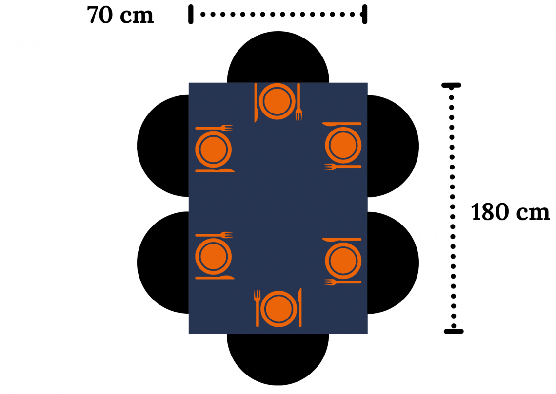 Table dimension pour six personnes