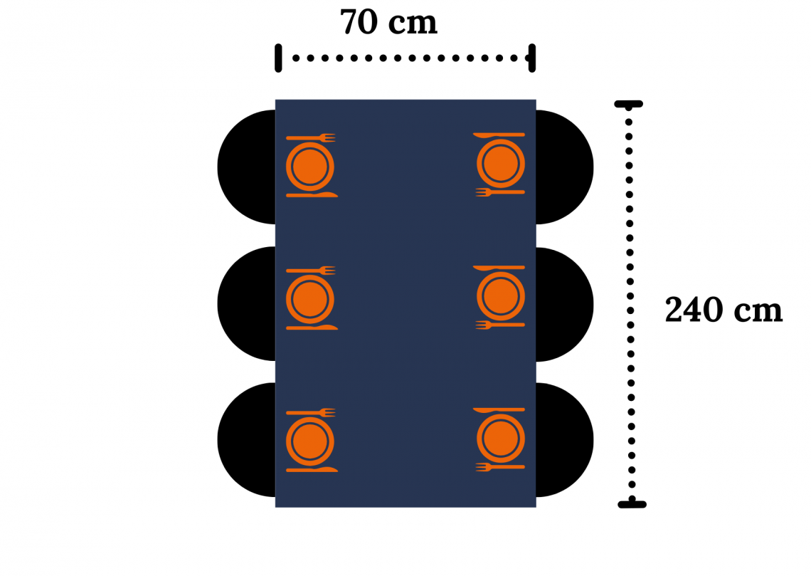 Table dimension pour six personnes