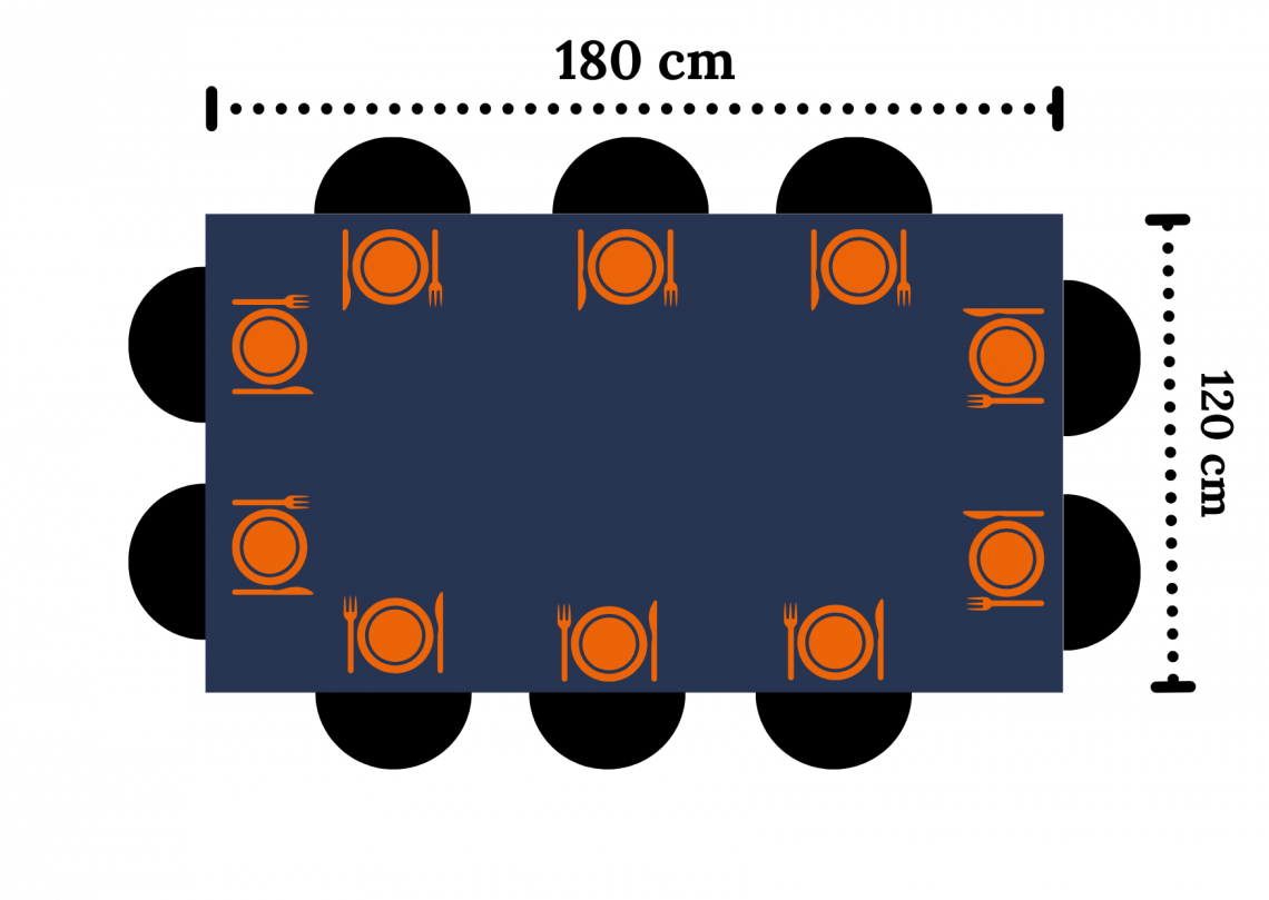 Table dimension pour dix personnes